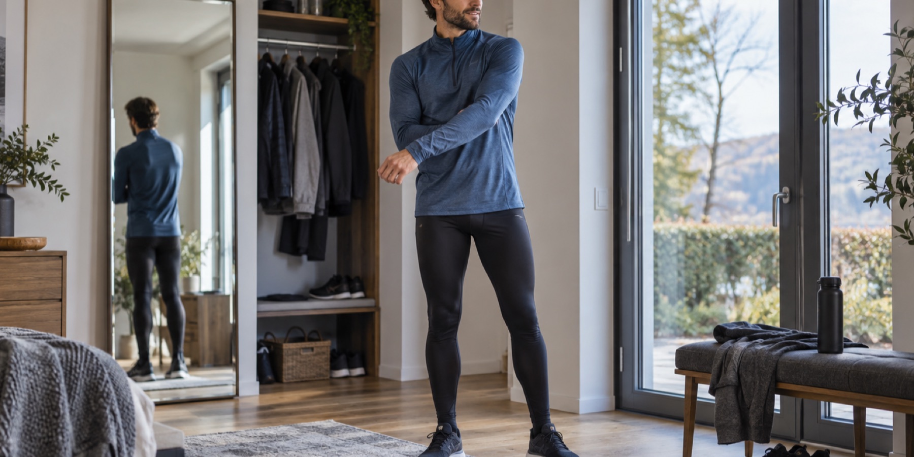 Herrenstrumpfhose als wärmende Basisschicht für Sport und Alltag